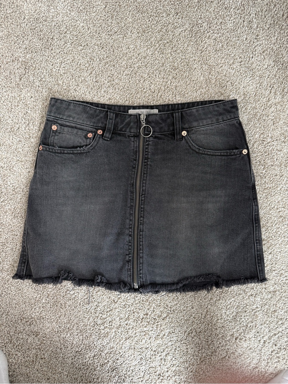 Free People denim skirt